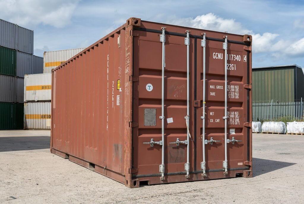 Used 20 foot wind and weather tight shipping container